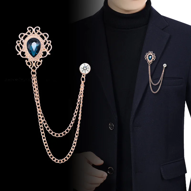 Men'S Fashion Jewelry - Novo vintage borla corrente strass cristal