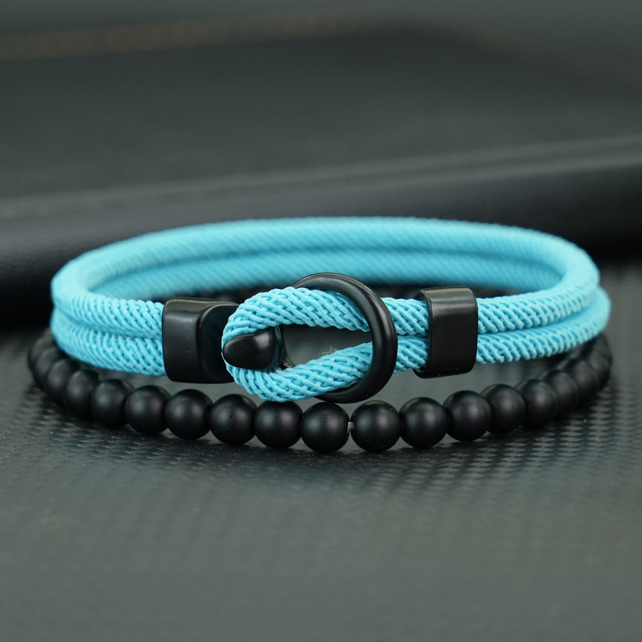 Milan Men'S Fashion - Moda 2 pçs contas cabo pulseira