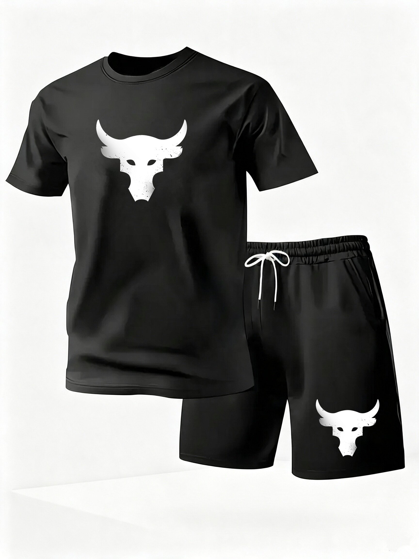 Men'S Fashion Formal - Conjunto de Camiseta de Manga Curta