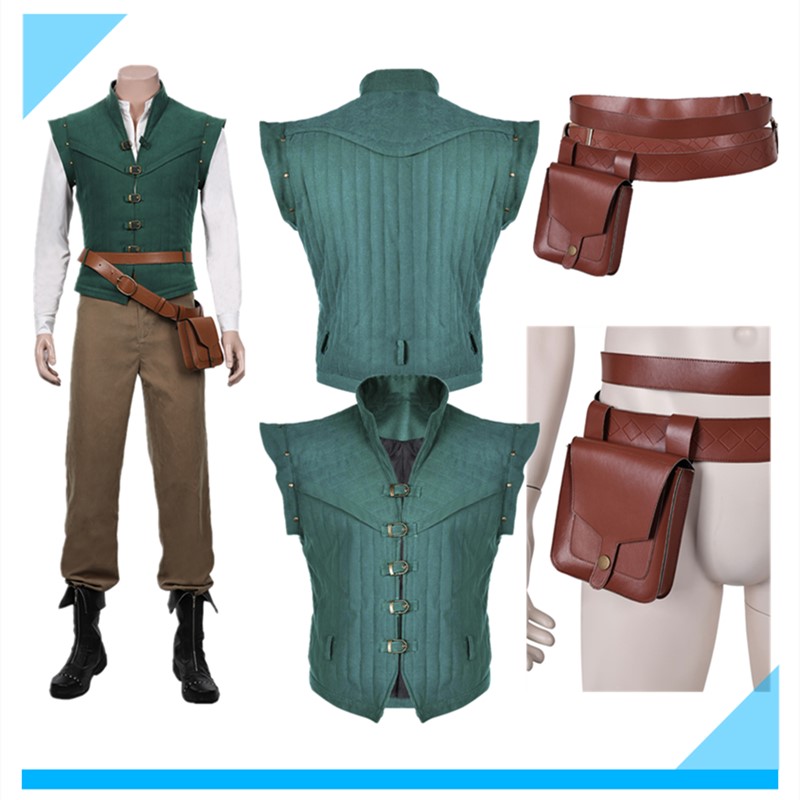 Mens Fashion Vest - Disfarce flynn príncipe piloto cosplay traje