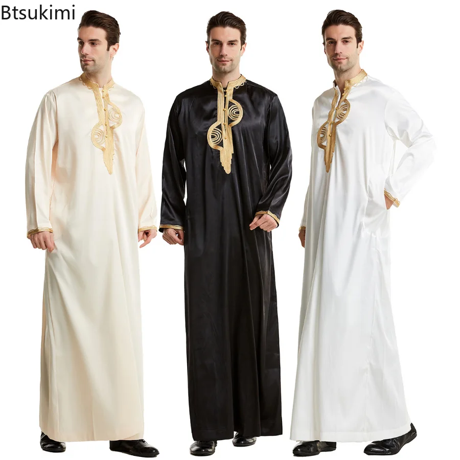 Men'S Fashion Kurta - Roupas masculinas muçulmanas kaftan robes mangas