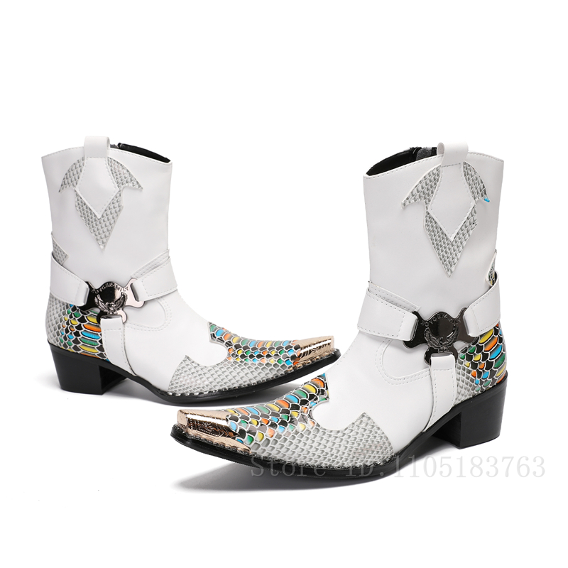 Mens Fashion Dress Shoes - Estilo britânico feito à mão botas