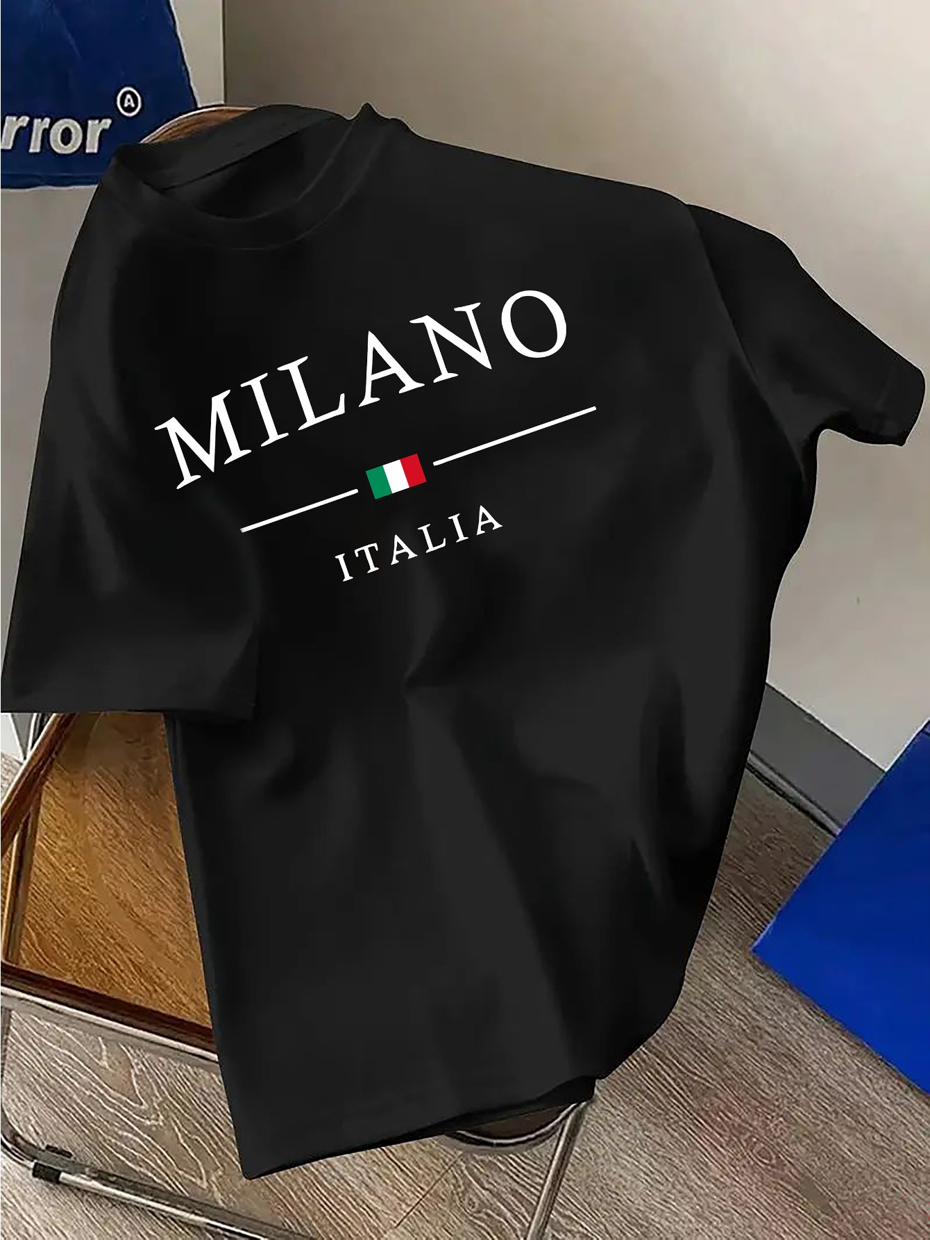 Milan Men'S Fashion - Camiseta masculina 100% algodão puro verão