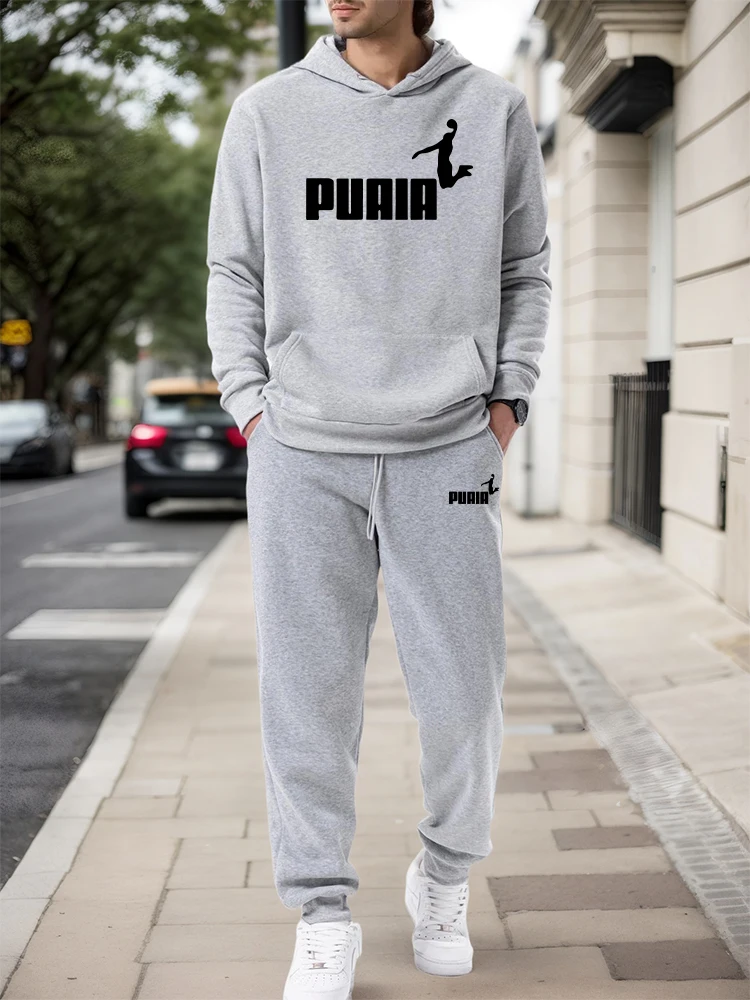 Men'S Fashion Formal - Conjunto Masculino/Agasalho com Capuz/Calça 2026 Outono