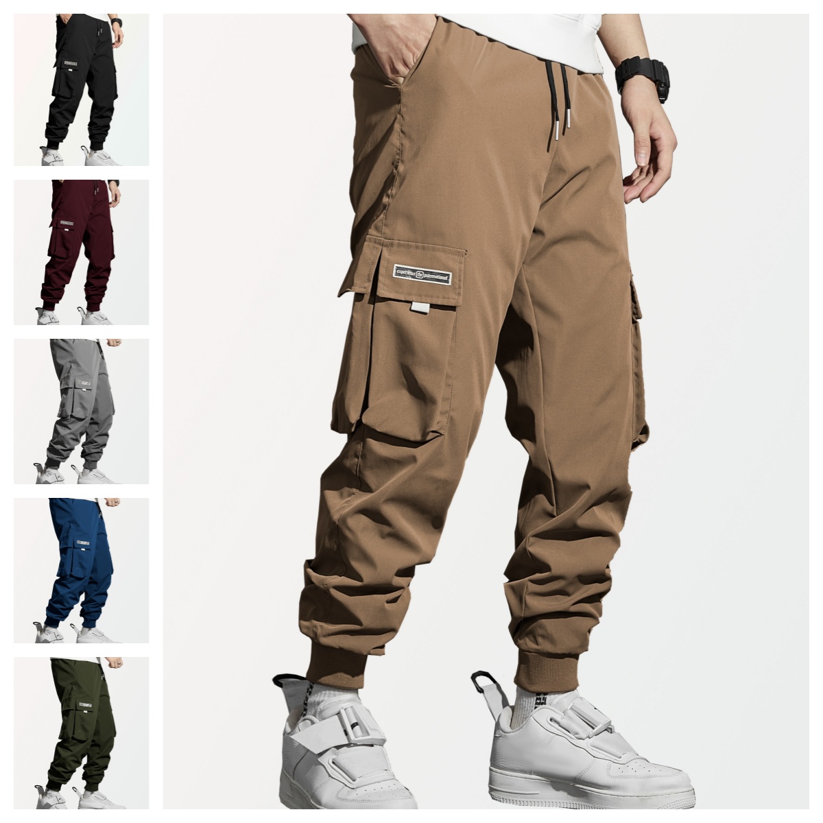 Cargo Jogger Pants - Calças Cargo Masculinas com Múltiplos Bolsos,