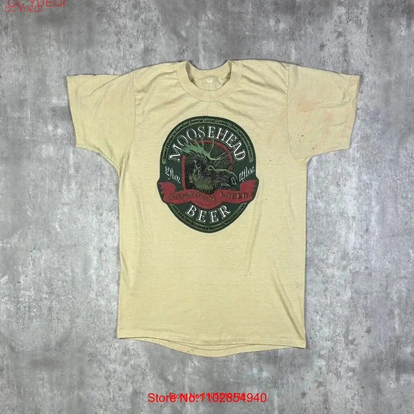 Mens Fashion In The 80S - Vintage 80s moosehead cerveja t camisa
