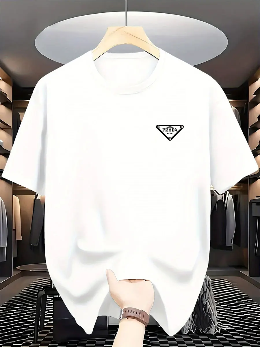 Milan Men'S Fashion - Camiseta Masculina Estampada de Marca Internacional,