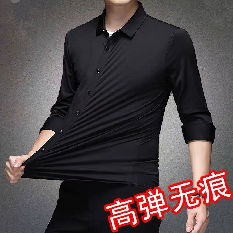 Dress Shirt Non-Iron - Camisa masculina de alta elasticidade casual
