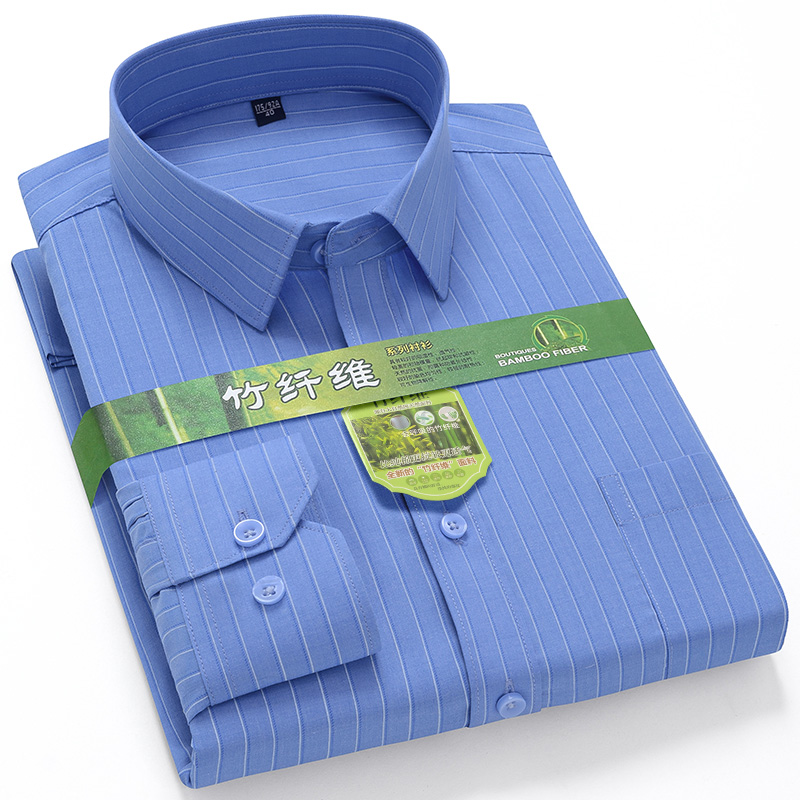 Dress Shirt Non-Iron - Camisa masculina de fibra de bambu,