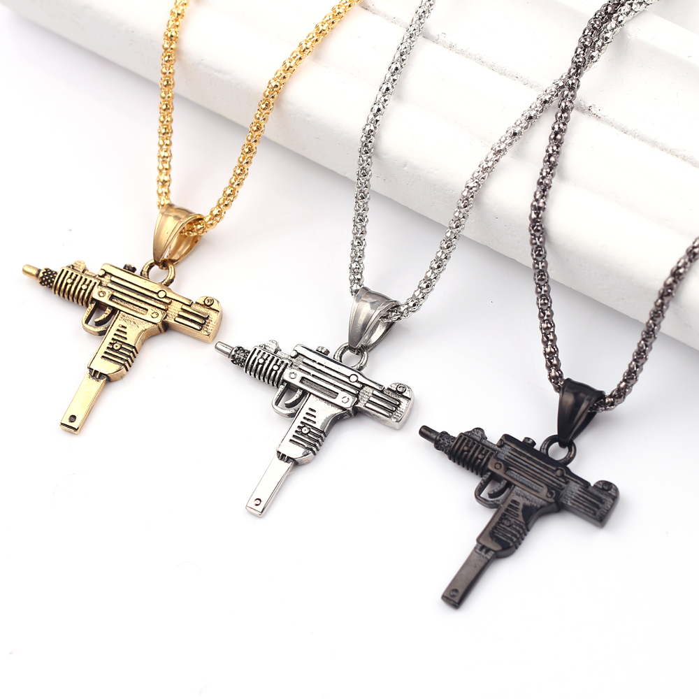 Colar Pingente de Arma de Fogo - Men'S Fashion Jewelry avaliação e preço