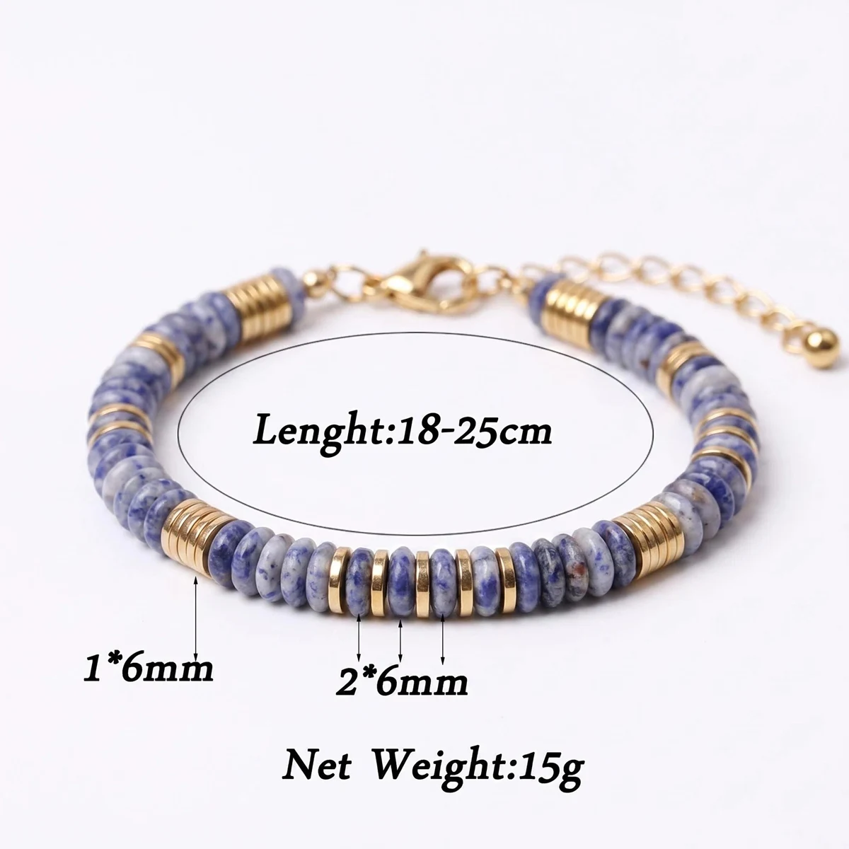 Pulseira de Pedras Preciosas c - Mens Fashion Discord avaliação e preço