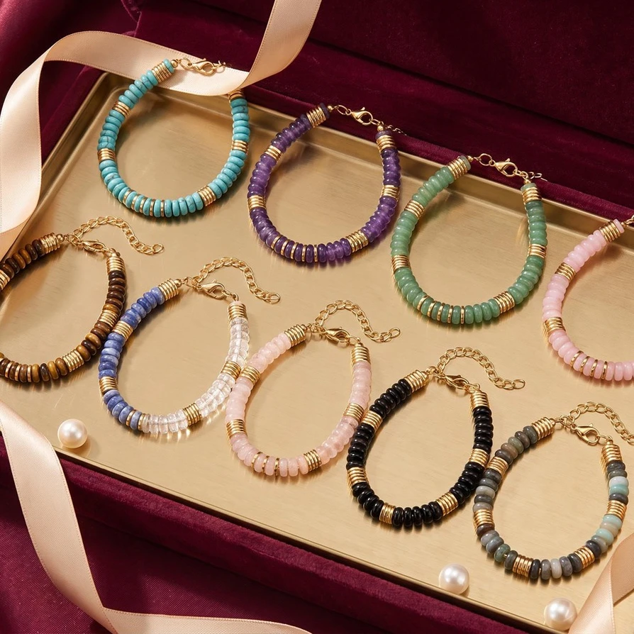 Pulseira de Pedras Preciosas c - Mens Fashion Discord avaliação e preço
