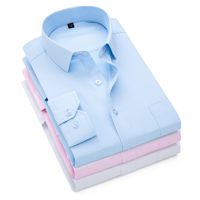 Rosa branco azul sarja camisa  - Dress Shirt Non-Iron avaliação e preço