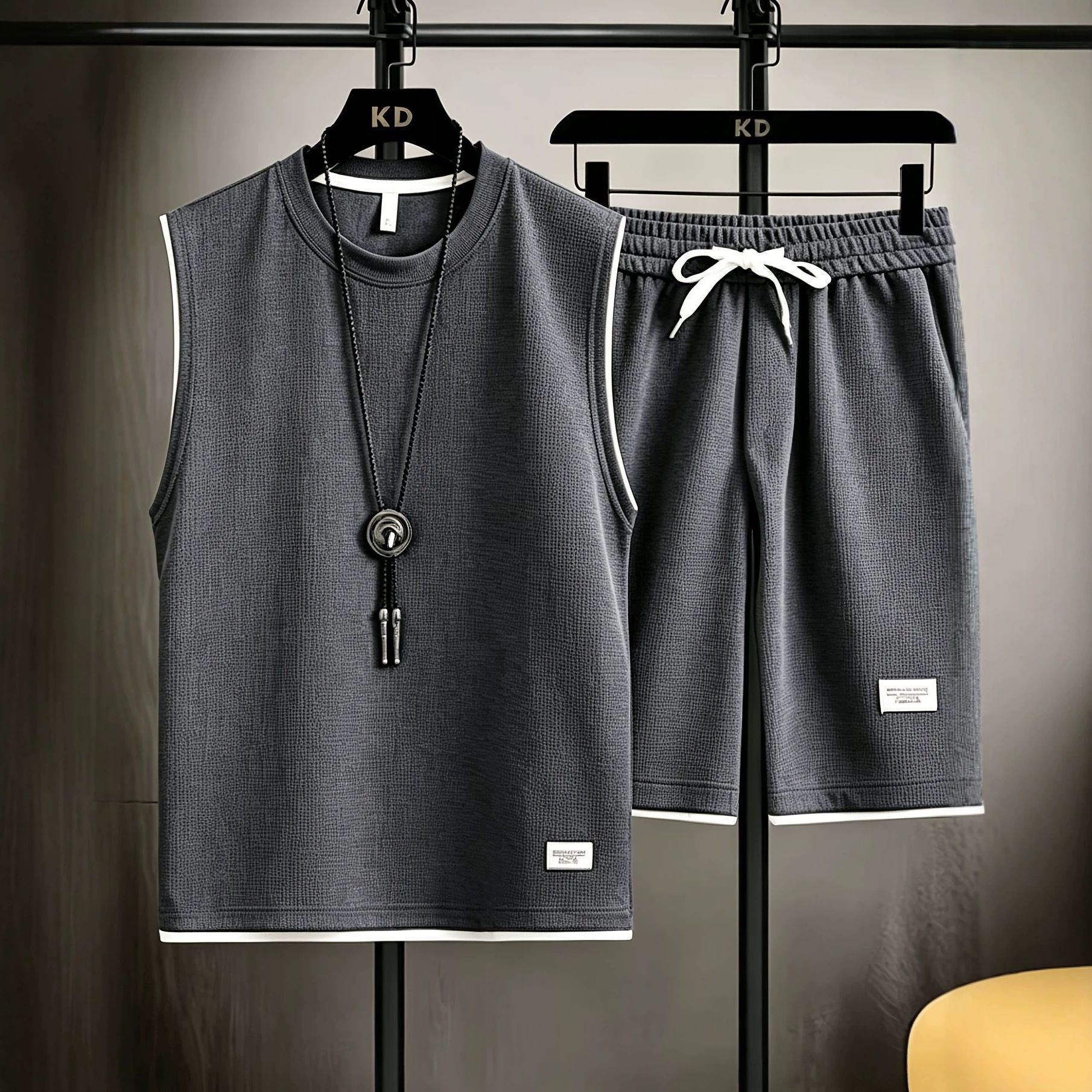 Conjunto de colete masculino d - Mens Fashion Vest avaliação e preço