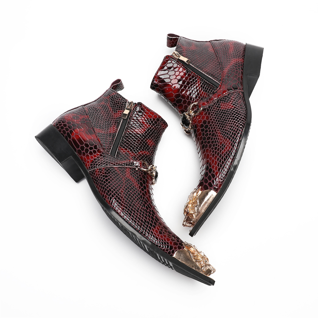 Botas de cano curto de couro l - Mens Fashion Dress Shoes avaliação e preço