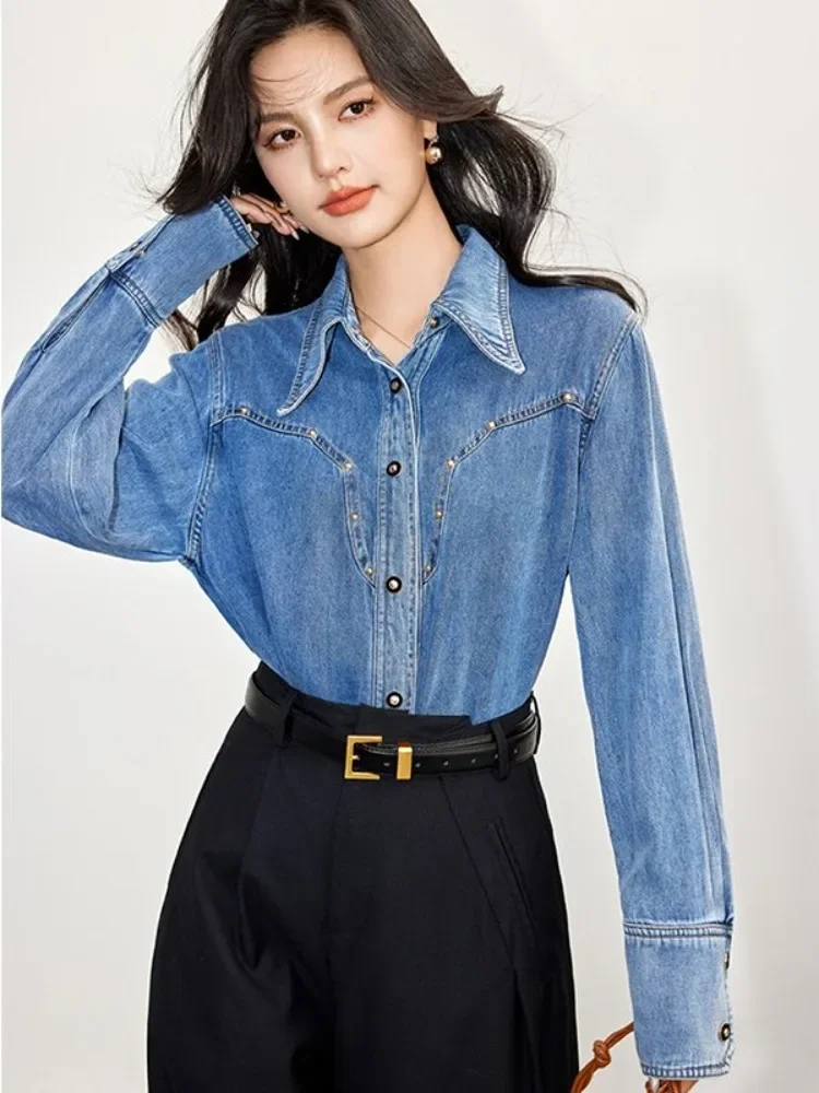 Blusa jeans de manga comprida  - Denim Jacket Vintage avaliação e preço