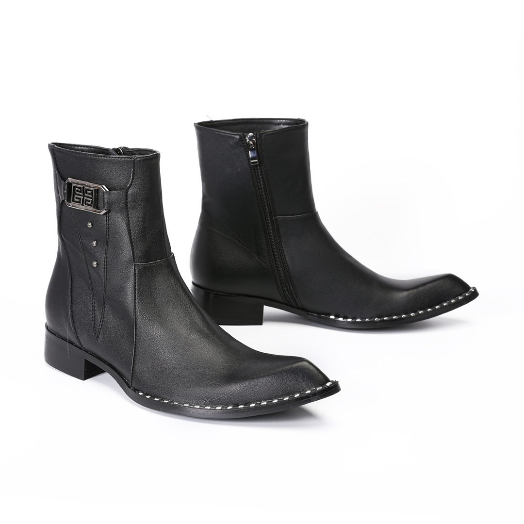 Botas masculinas de couro genu - Mens Fashion Dress Shoes avaliação e preço