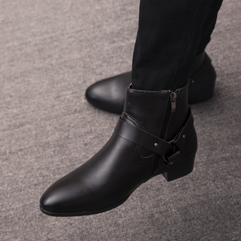 Botas de Tornozelo Masculinas  - Mens Fashion Dress Shoes avaliação e preço