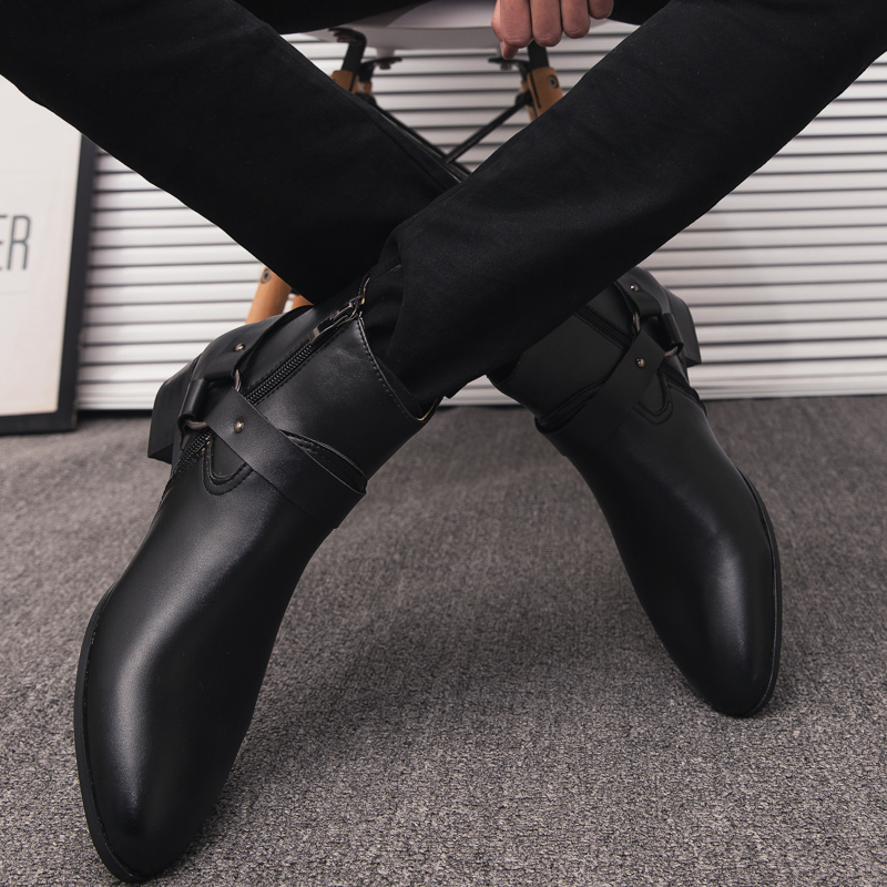 Botas de Tornozelo Masculinas  - Mens Fashion Dress Shoes avaliação e preço