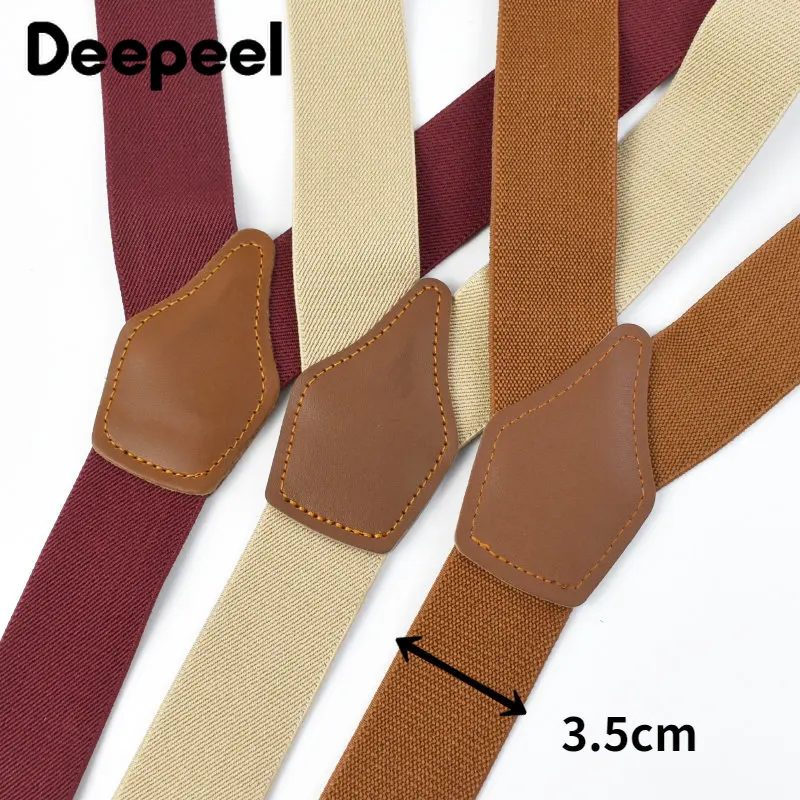 Deepeel 3.5*125cm suspensórios - Suspenders Clip Men avaliação e preço
