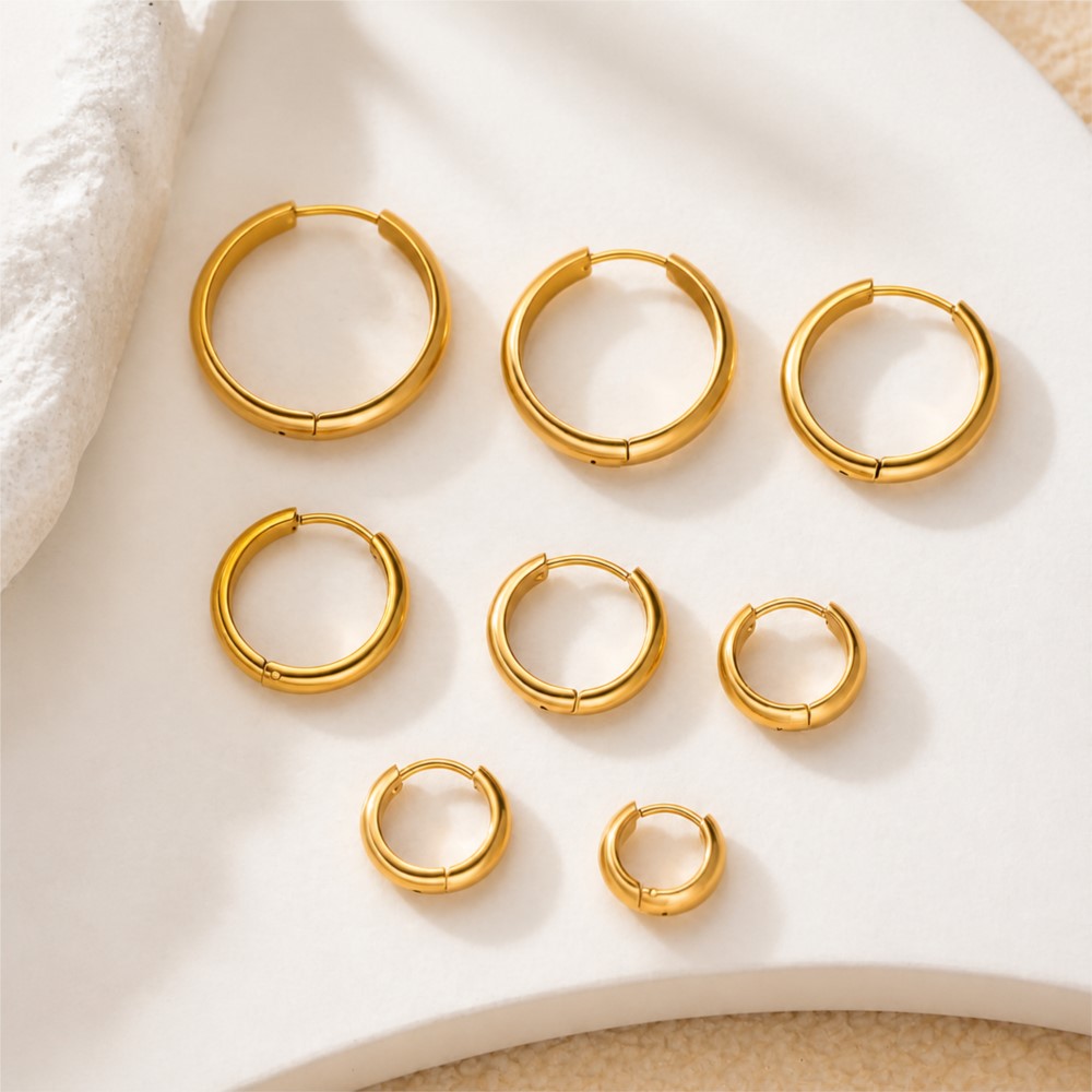 4 Peças de Brincos de Argola R - Men'S Fashion Jewelry avaliação e preço