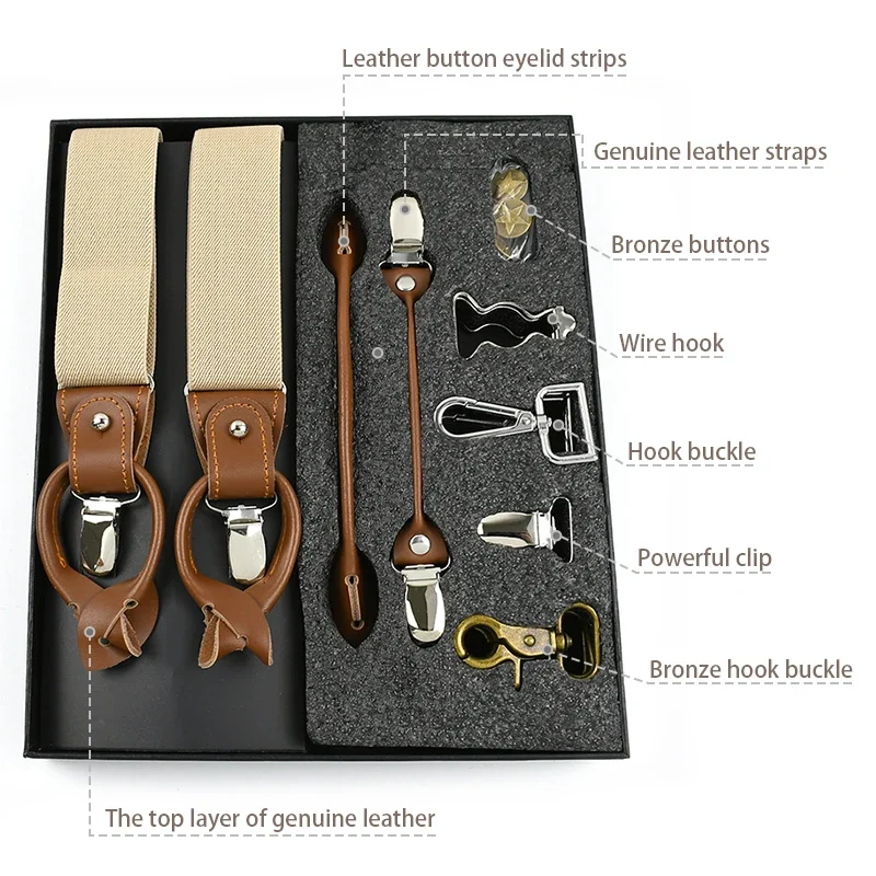 Deepeel 1 conjunto 3.5*125cm h - Suspenders Clip Men avaliação e preço