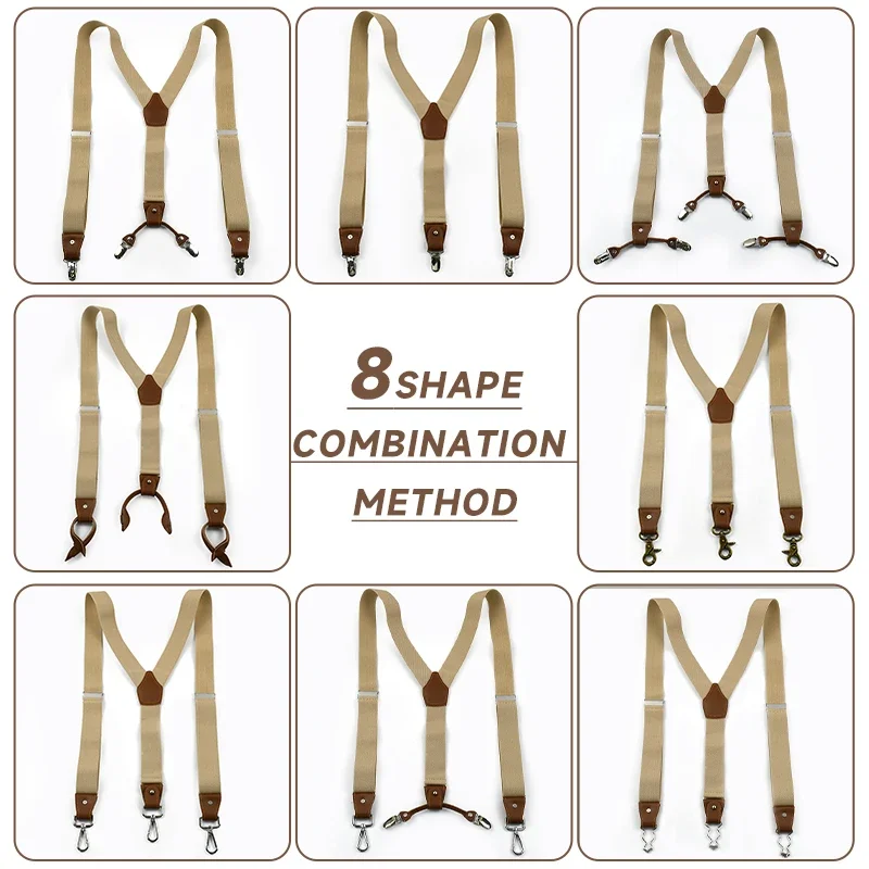 Deepeel 1 conjunto 3.5*125cm h - Suspenders Clip Men avaliação e preço