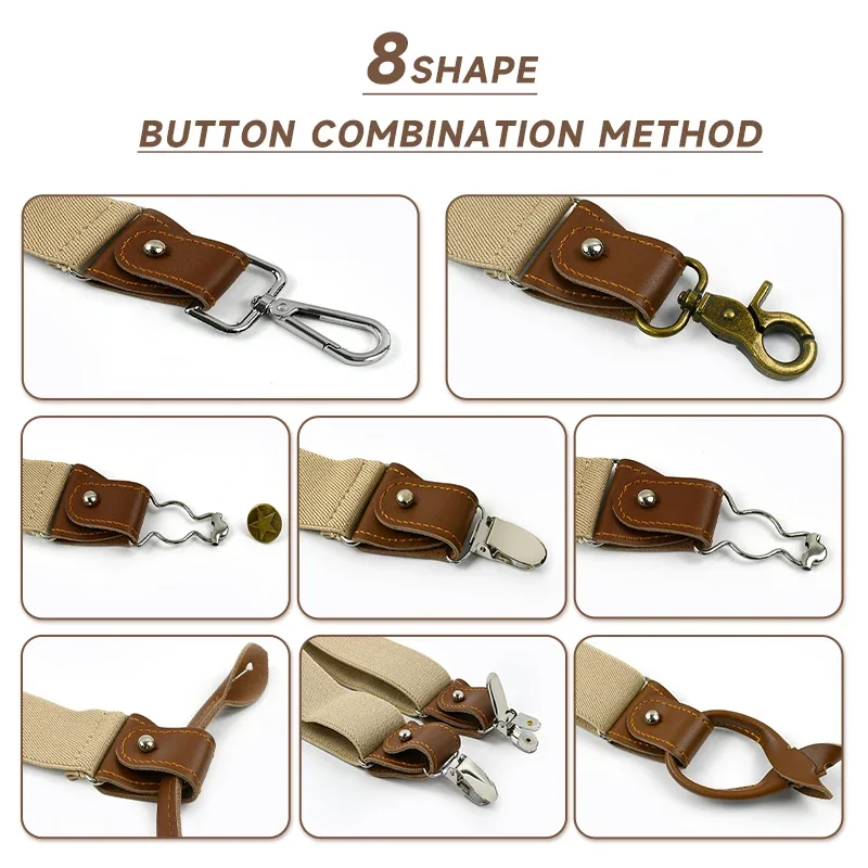 Deepeel 1 conjunto 3.5*125cm h - Suspenders Clip Men avaliação e preço