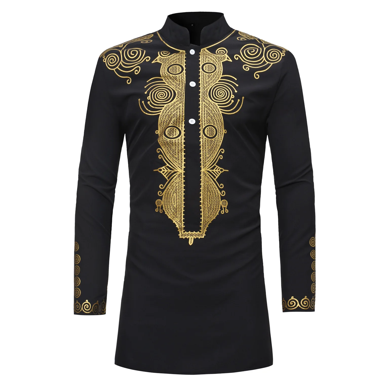 Gola camisa muçulmana roupas m - Men'S Fashion Kurta avaliação e preço