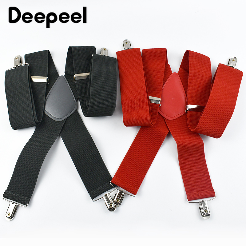 Deepeel moda 5cm de largura su - Suspenders Clip Men avaliação e preço