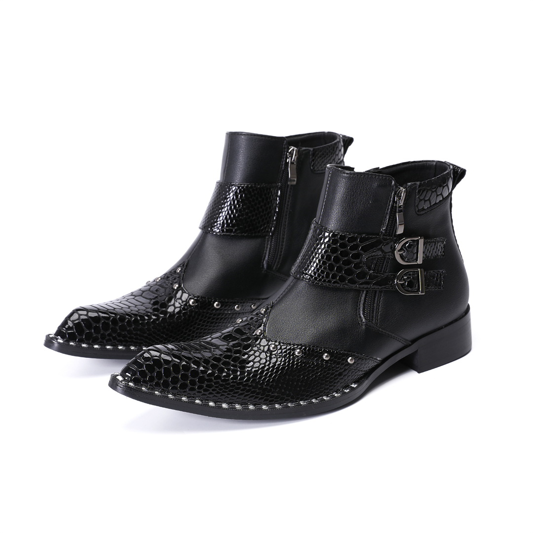 Botas masculinas de couro legí - Mens Fashion Dress Shoes avaliação e preço