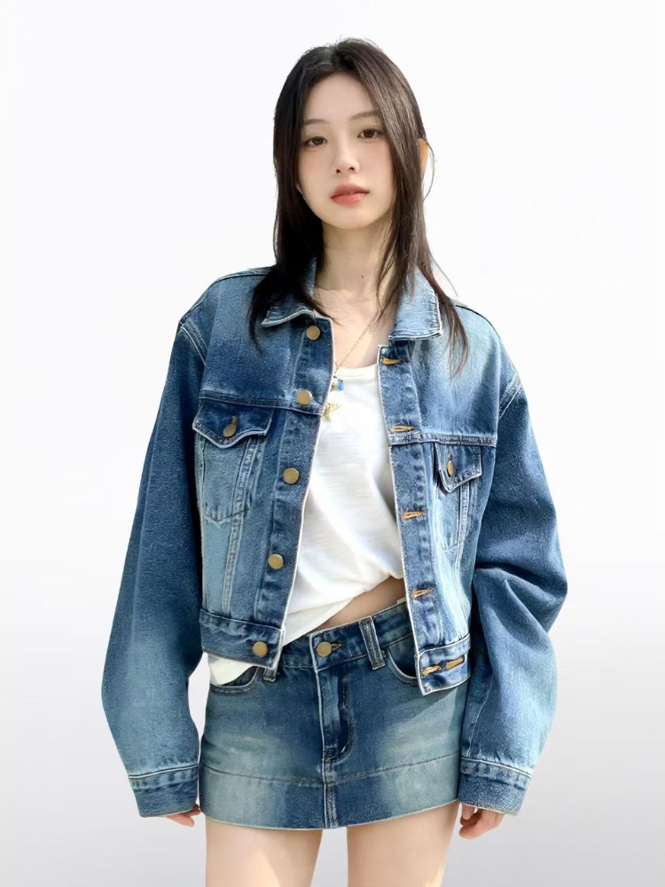 Conjuntos de Denim Vintage Ame - Denim Jacket Vintage avaliação e preço