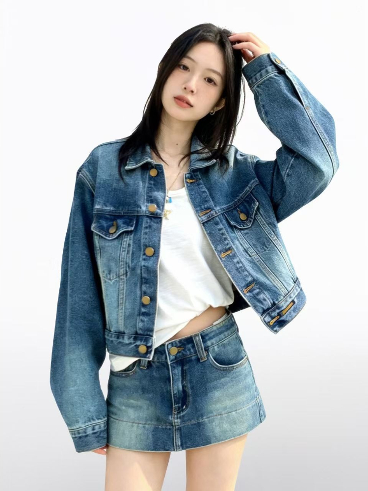 Conjuntos de Denim Vintage Ame - Denim Jacket Vintage avaliação e preço