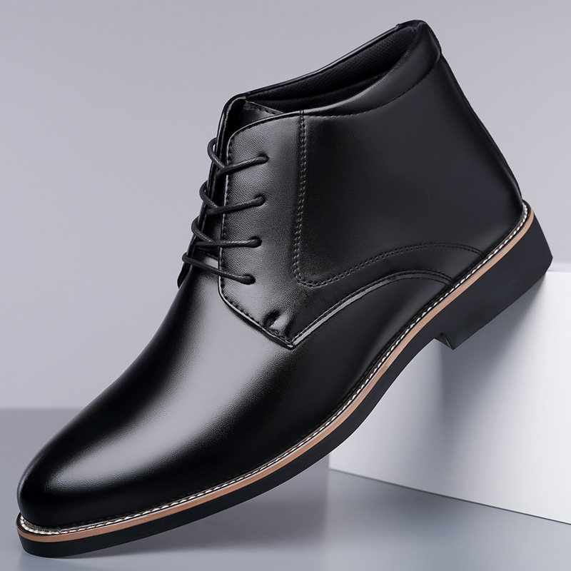 Botas de couro masculinas de c - Mens Fashion Dress Shoes avaliação e preço