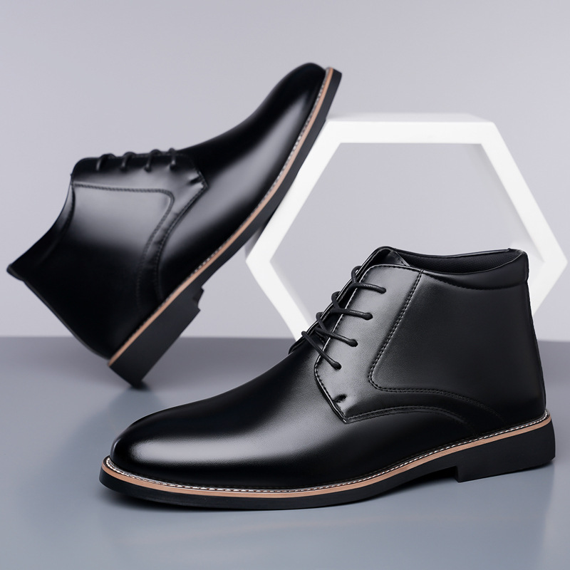 Botas de couro masculinas de c - Mens Fashion Dress Shoes avaliação e preço