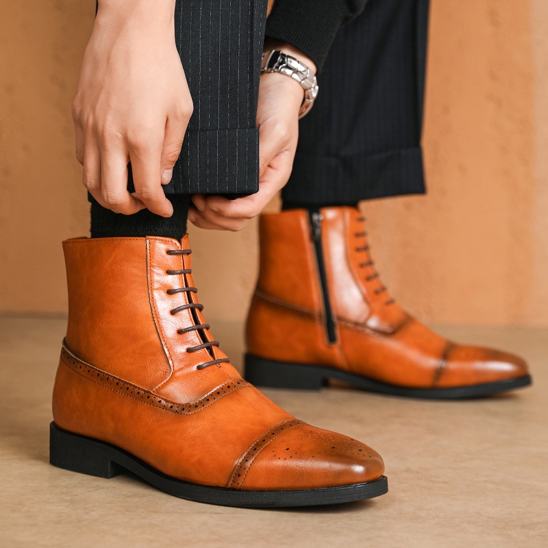 Botas masculinas de luxo novos - Mens Fashion Dress Shoes avaliação e preço