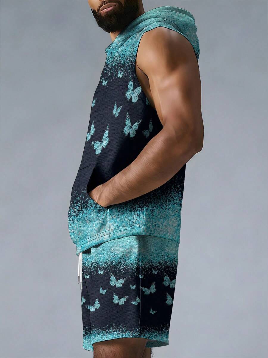 Conjunto de colete com capuz e - Mens Fashion Vest avaliação e preço