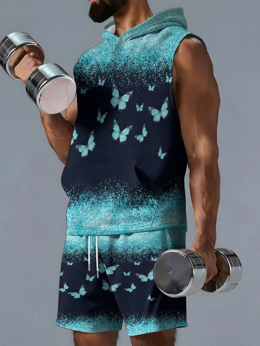 Conjunto de colete com capuz e - Mens Fashion Vest avaliação e preço