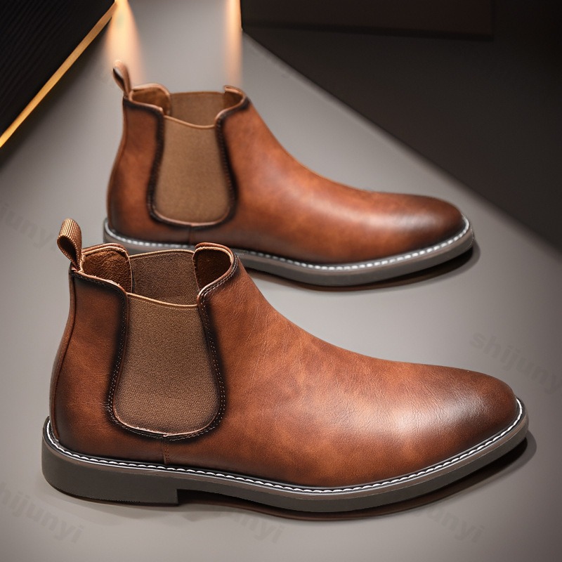 Bota de couro casual de negóci - Mens Fashion Dress Shoes avaliação e preço