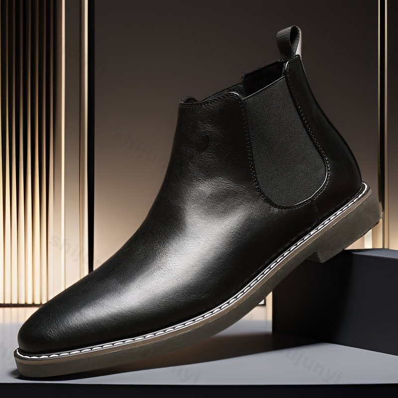 Bota de couro casual de negóci - Mens Fashion Dress Shoes avaliação e preço
