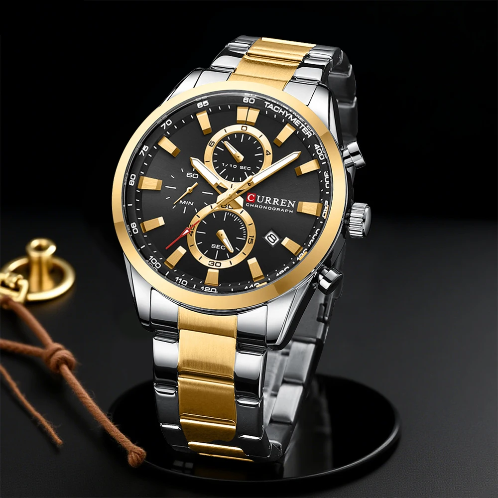 CURREN Casual Quartz Chrono Sp - Mens Fashion Watch avaliação e preço