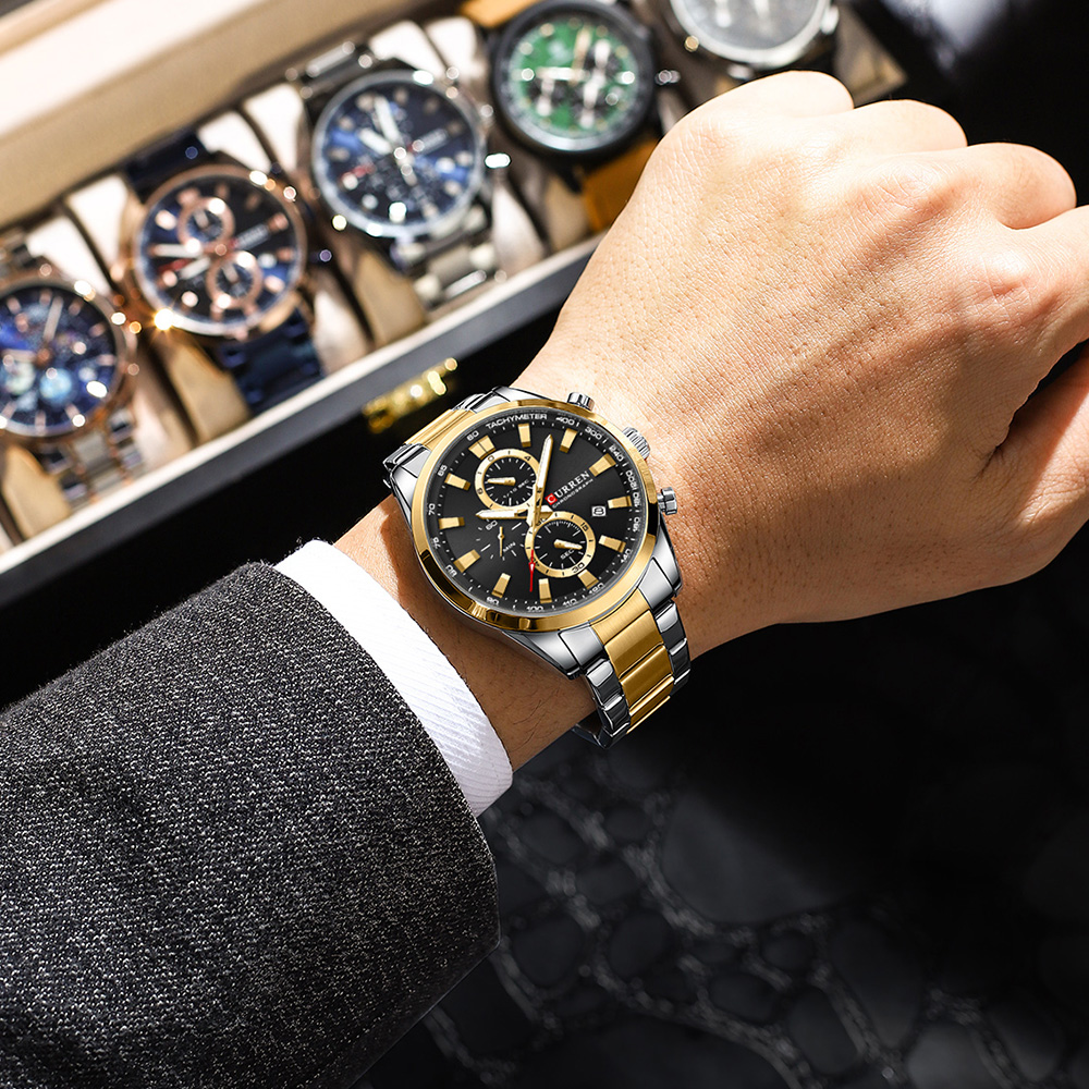 CURREN Casual Quartz Chrono Sp - Mens Fashion Watch avaliação e preço