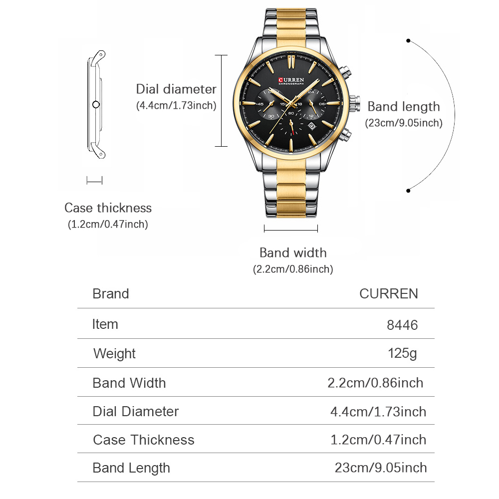 CURREN Casual Quartz Chrono Sp - Mens Fashion Watch avaliação e preço