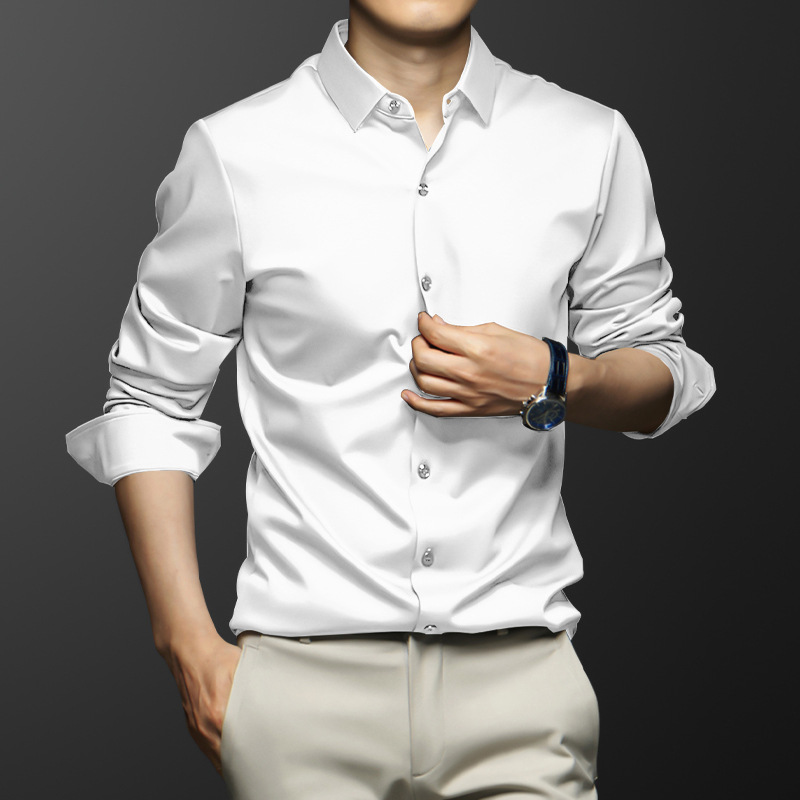 Camisa de manga longa masculin - Dress Shirt Non-Iron avaliação e preço
