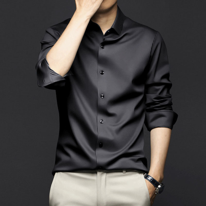 Camisa de manga longa masculin - Dress Shirt Non-Iron avaliação e preço