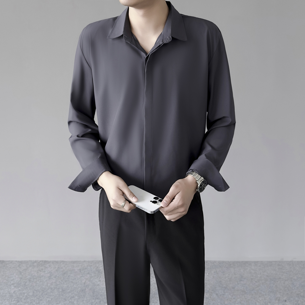 Camisa Masculina Fina de Seda  - Dress Shirt Non-Iron avaliação e preço