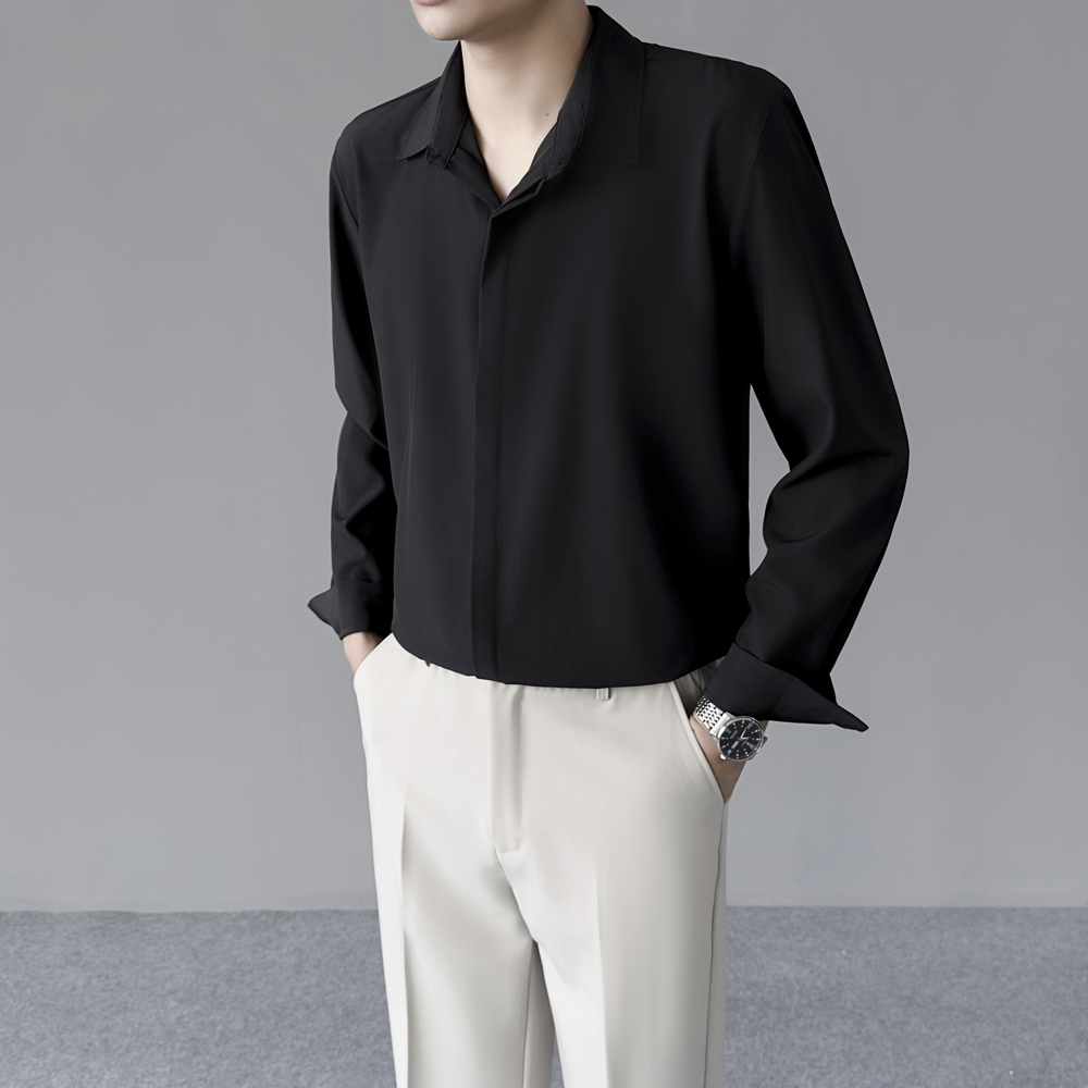 Camisa Masculina Fina de Seda  - Dress Shirt Non-Iron avaliação e preço
