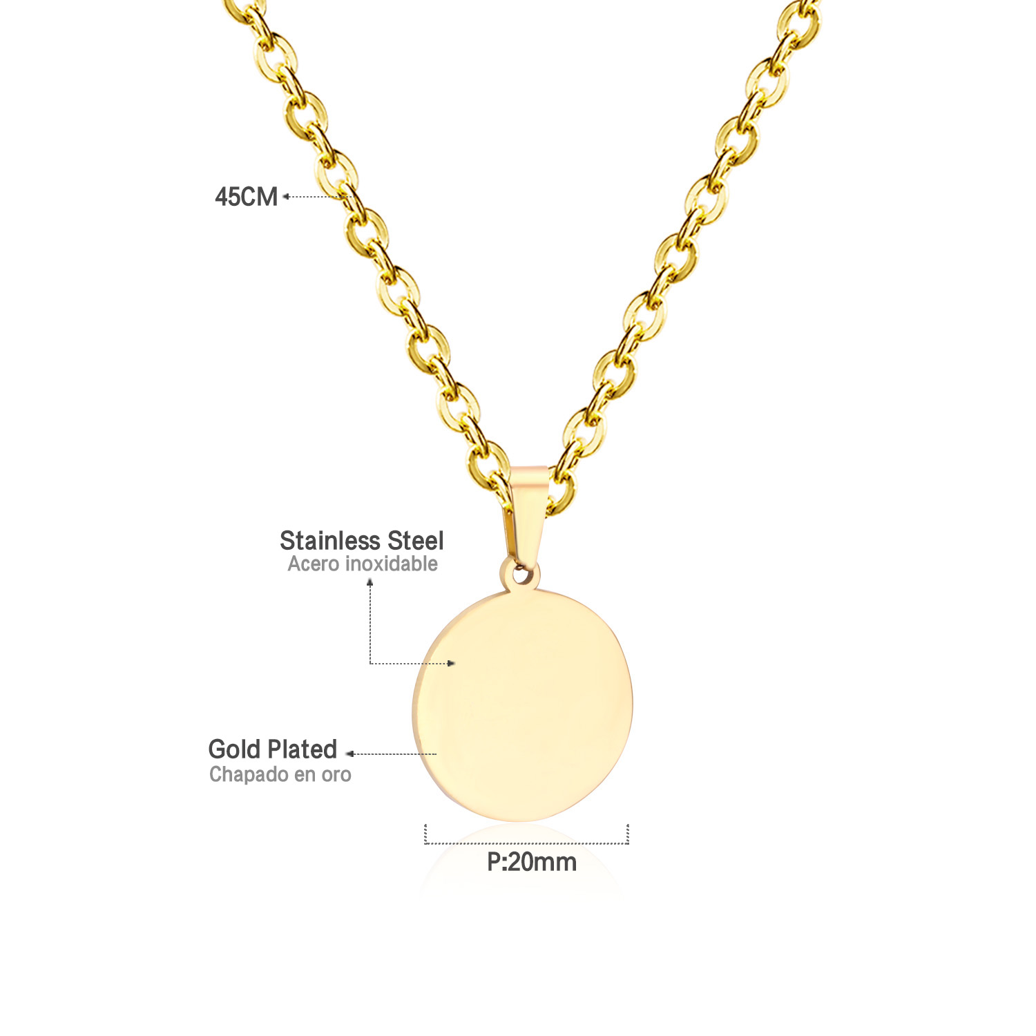 Luxusteel simples tag pingente - Mens Fashion Discord avaliação e preço