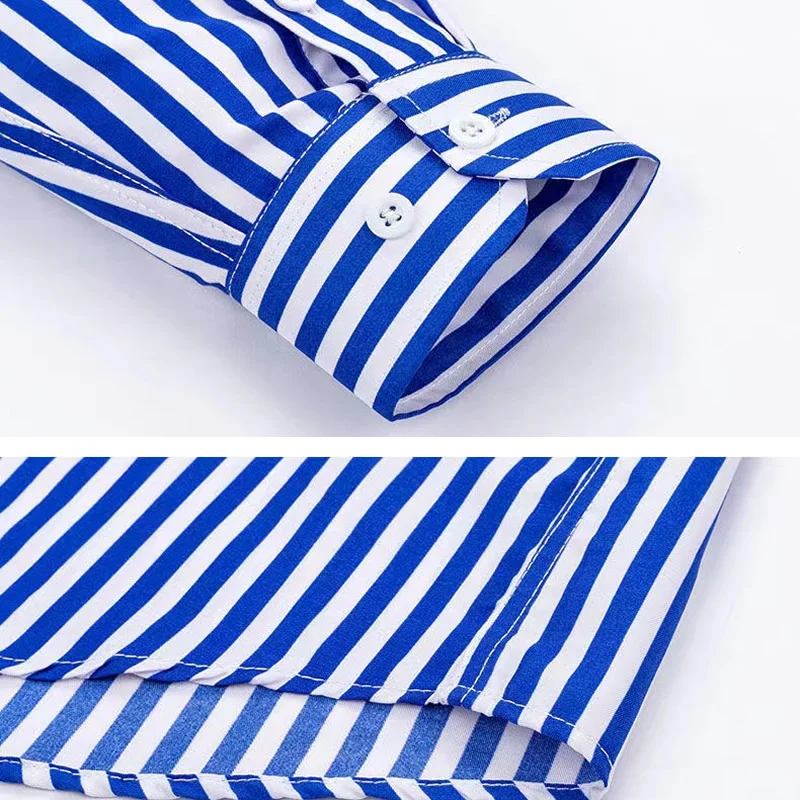 Camisa listrada masculina cami - Dress Shirt Non-Iron avaliação e preço