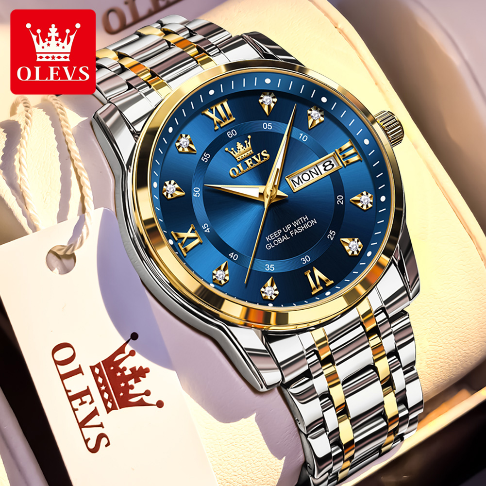Olevs marca moda relógios masc - Mens Fashion Watch avaliação e preço